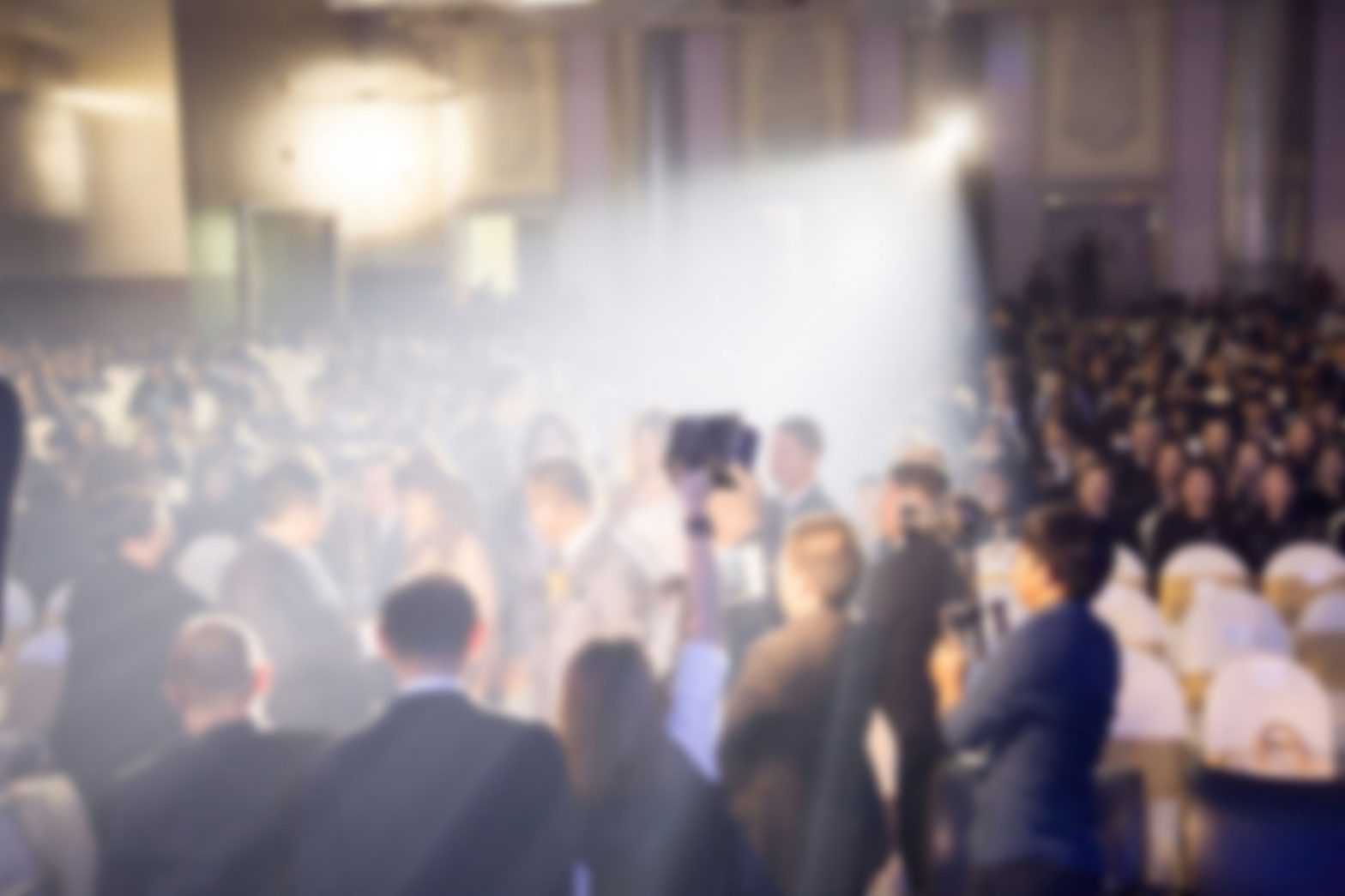 Blurred photo of an award ceremony