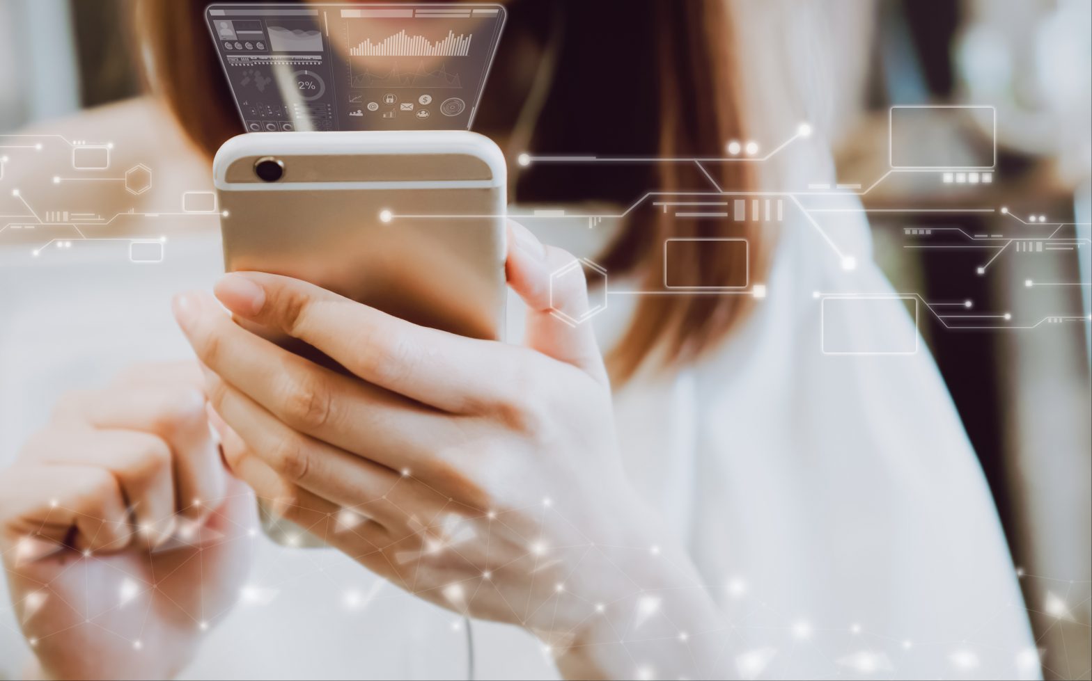 Woman holding mobile