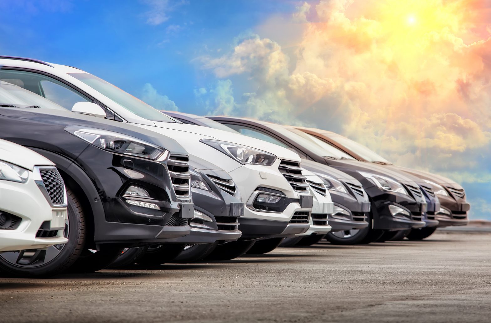 Fleet vehicles in a row - CCS