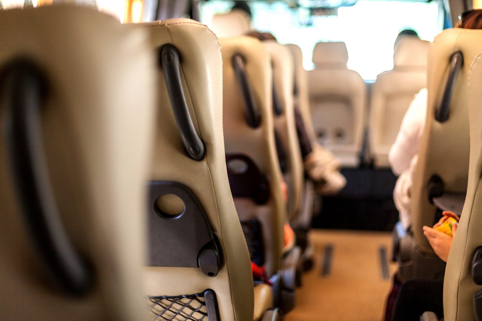 Seats in a minibus