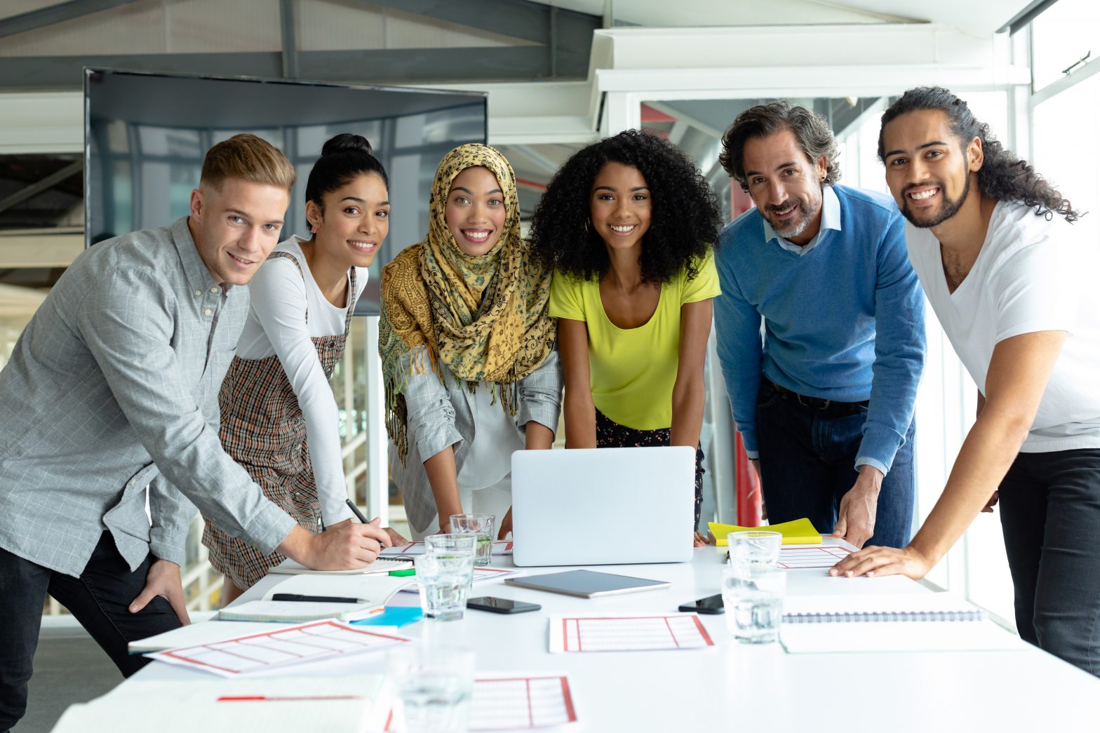 colleagues in office together