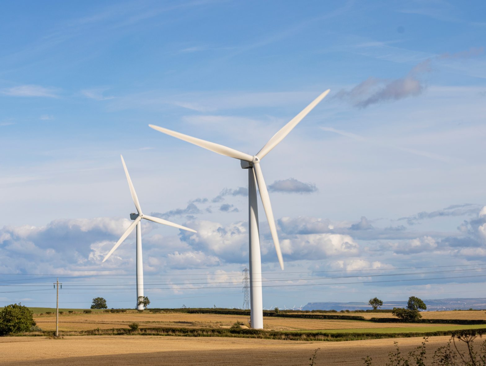 Wind farm on land