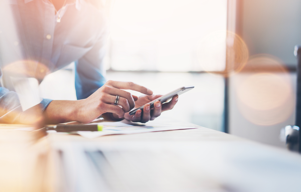 Woman using a mobile phone
